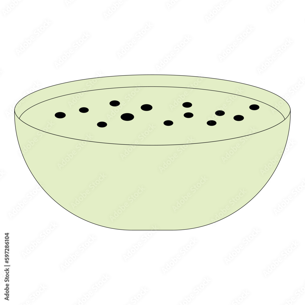 Isolated empty salad bowl icon Vector
