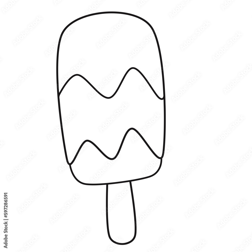 Ice cream doodle line Ice cream doodle line