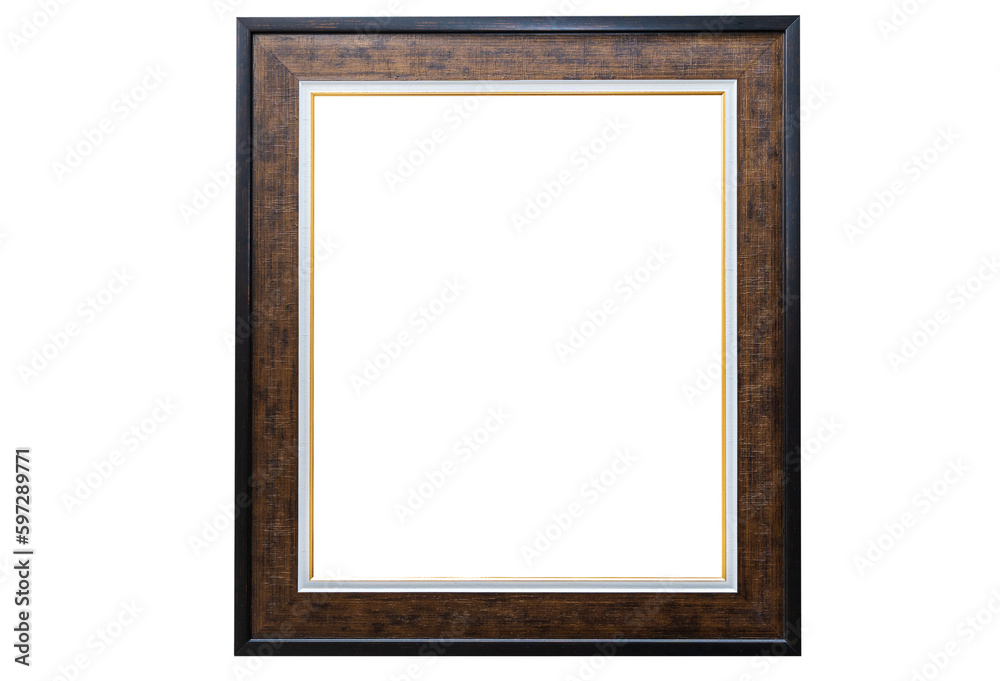 Obraz premium Photo frame or picture with copy space on a white isolated background