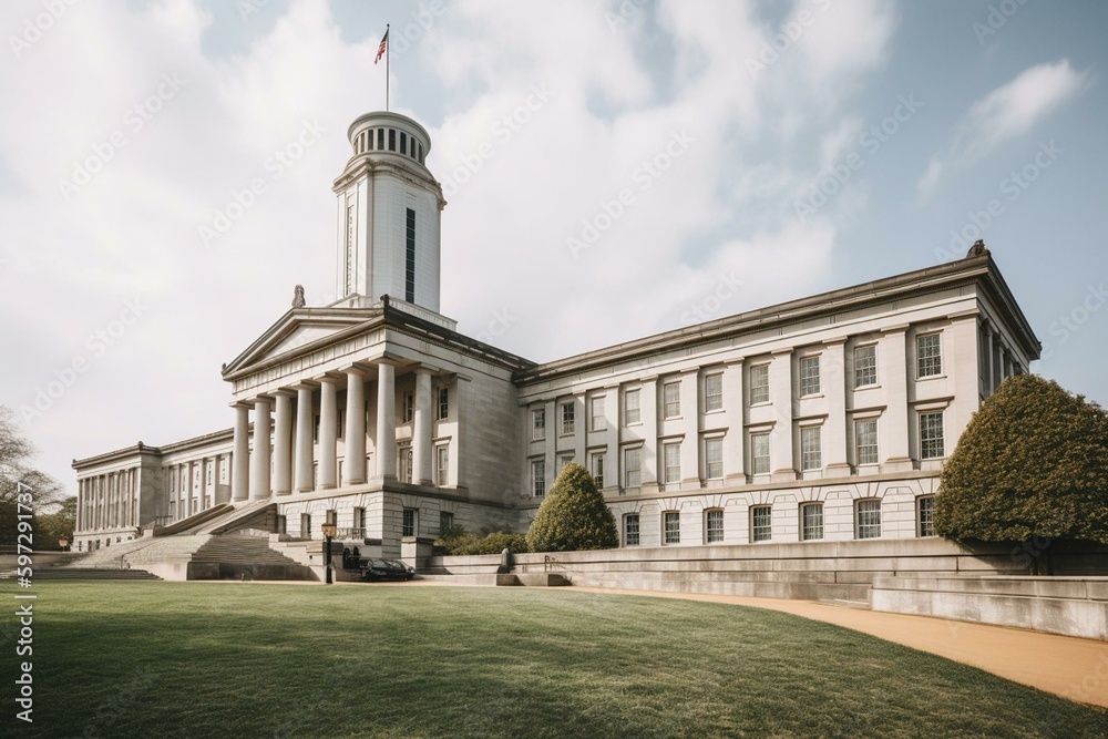 The Tennessee Capitol in Nashville. Generative AI