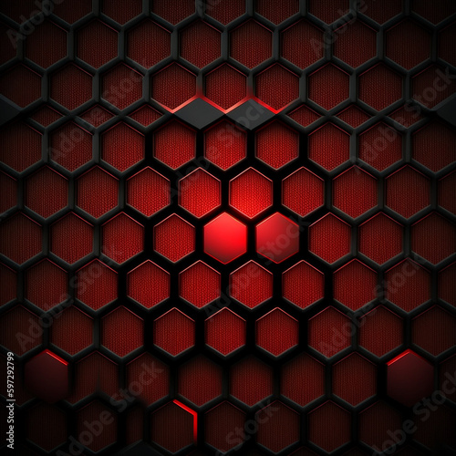 Abstract background with hexagonal texture. Generative AI