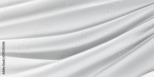 Background of white fabric with several folds