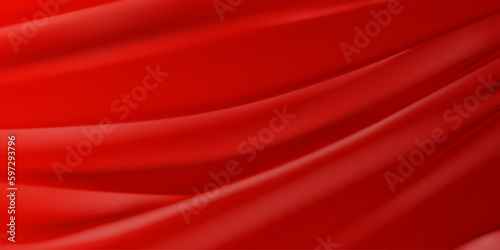 Background of red fabric with several folds