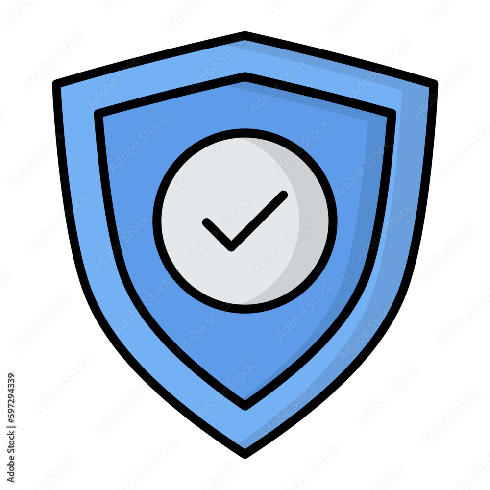 Protection Line Color Icon Protection Line Color Icon