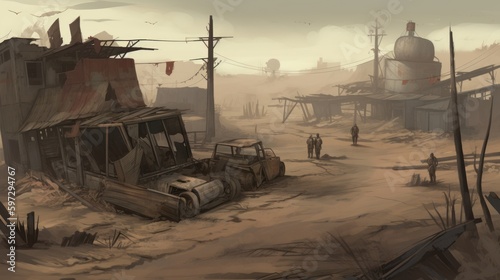 Design a post apocalyptic wasteland where the survivors must scavenge for resources and fend off mutated monsters