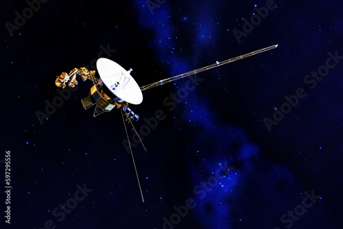 Fototapeta Naklejka Na Ścianę i Meble -  A space probe in deep space. Elements of this image furnished NASA.