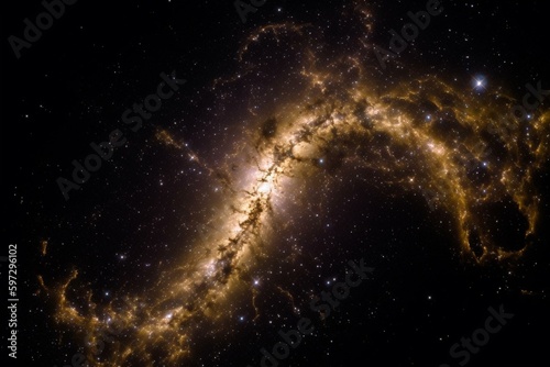 The stunning galaxy captured by James Webb telescope. Generative AI photo