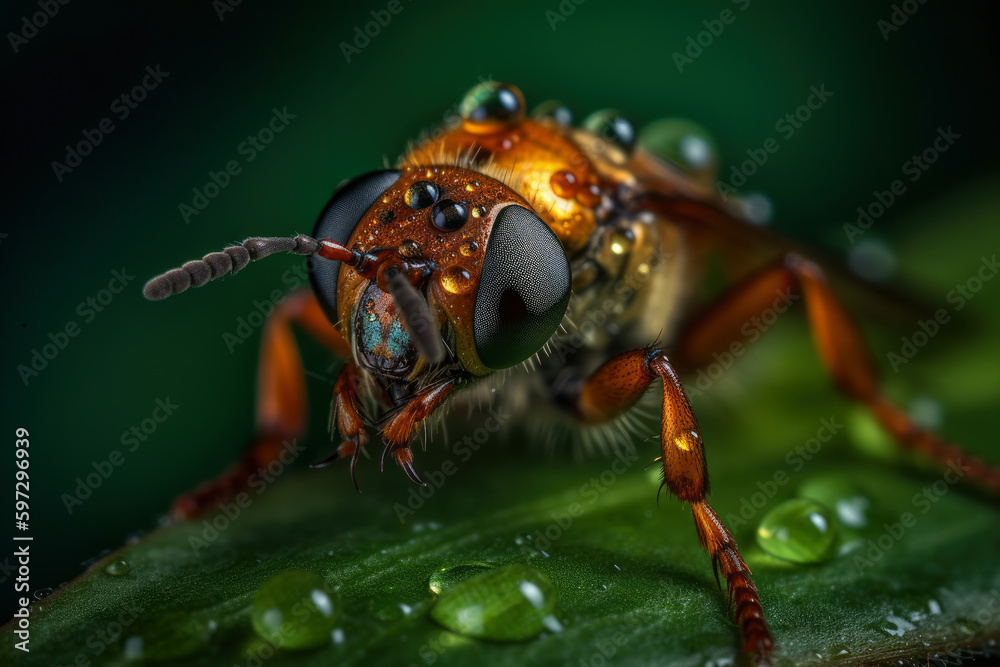 Extreme macro, very sharp and detailed insect closeup, AI Generated Extreme macro, very sharp and detailed insect closeup, AI Generated
