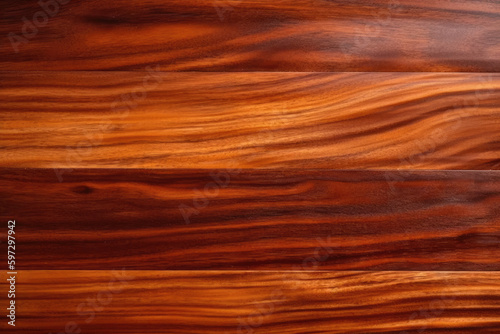 Bright mahogany wood texture background shot from bottom right.