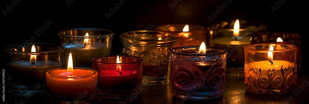 Candlelight, realistic photography background. AI generative Candlelight, realistic photography background. AI generative