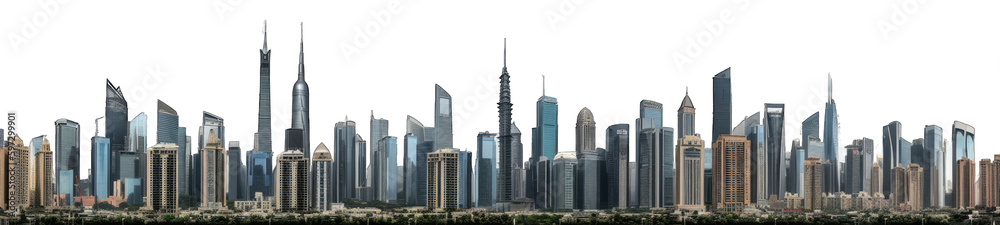 skyline silhouette, skyscraper, view of the city, cityscape