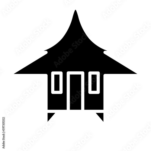 House on stilts icon