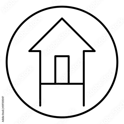 House on stilts icon