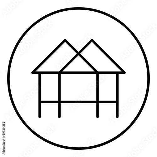 House on stilts icon