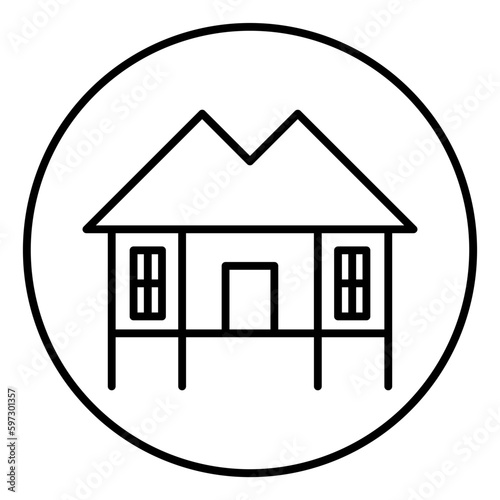 House on stilts icon