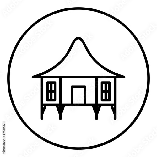 House on stilts icon