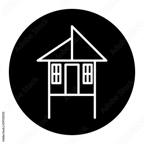 House on stilts icon