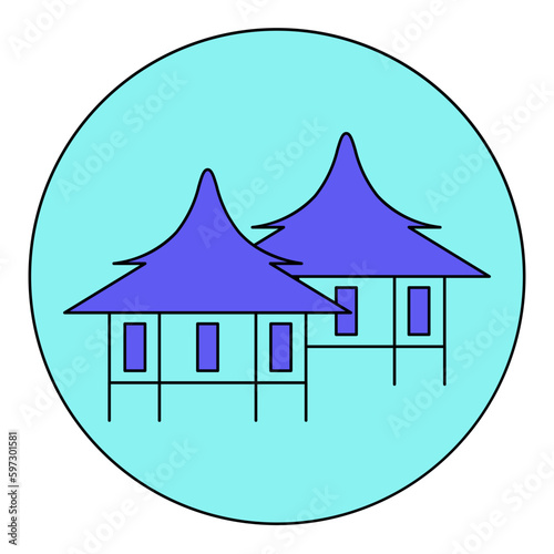 House on stilts icon