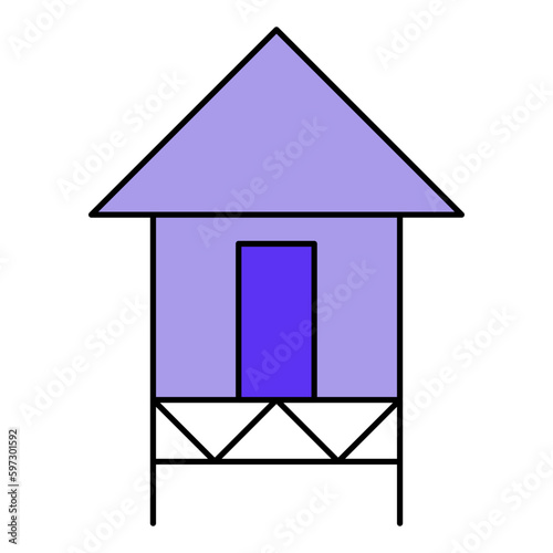 House on stilts icon