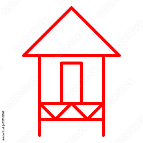 House on stilts icon