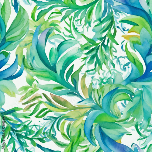 MOZANI STUDIO WaterColors Inspiration Wet Tropicals Jungle