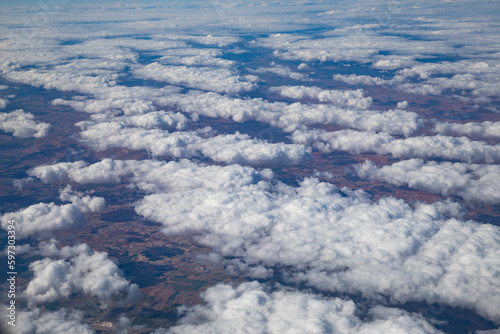 aerial view of clouds over mountains