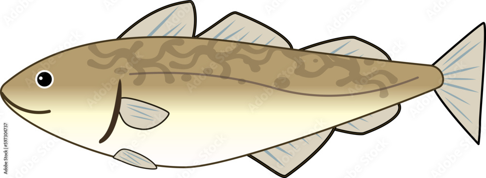 かわいい鱈のイラスト Stock ベクター | Adobe Stock