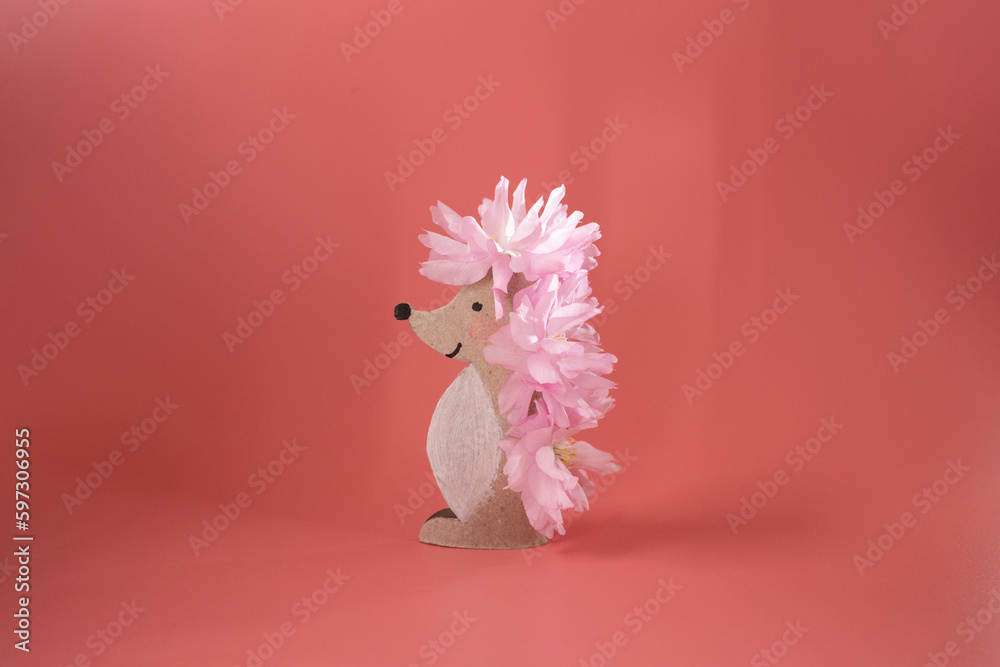 paper hedgehog craft, step by step instruction, recycled materials concept paper hedgehog craft, step by step instruction, recycled materials concept