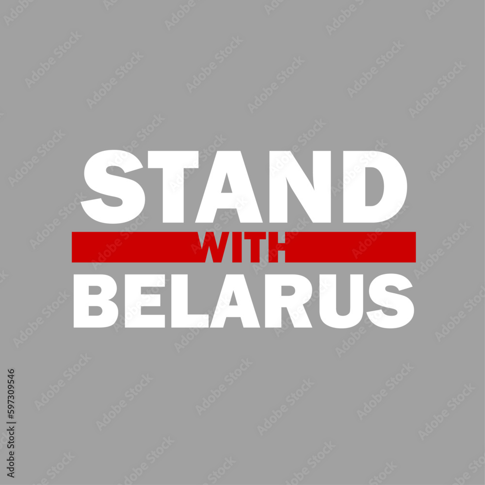 Stand with Belarus, protest concept 2020. Vector illustration. Stand with Belarus, protest concept 2020. Vector illustration.