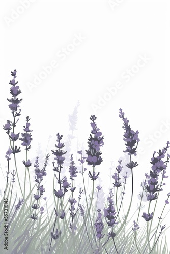 The illustration of lavender, AI contents by Midjourney