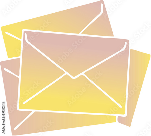 Photo Post mail envelop to send letter, wedding invitation, birthday congratulation postcard