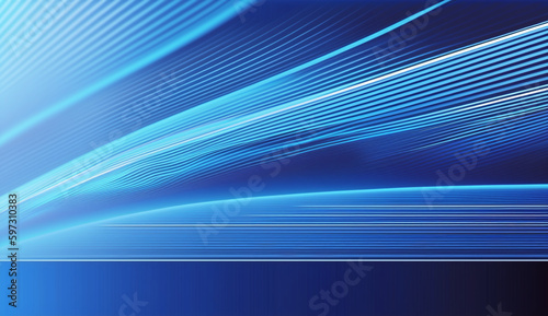 Dynamic Blue Lines Abstract Background for Tech Presentations Generative AI