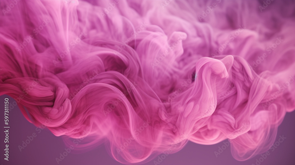 Mysterious Swirling Fog in Pink, Magenta, and Purple Hues Generative AI