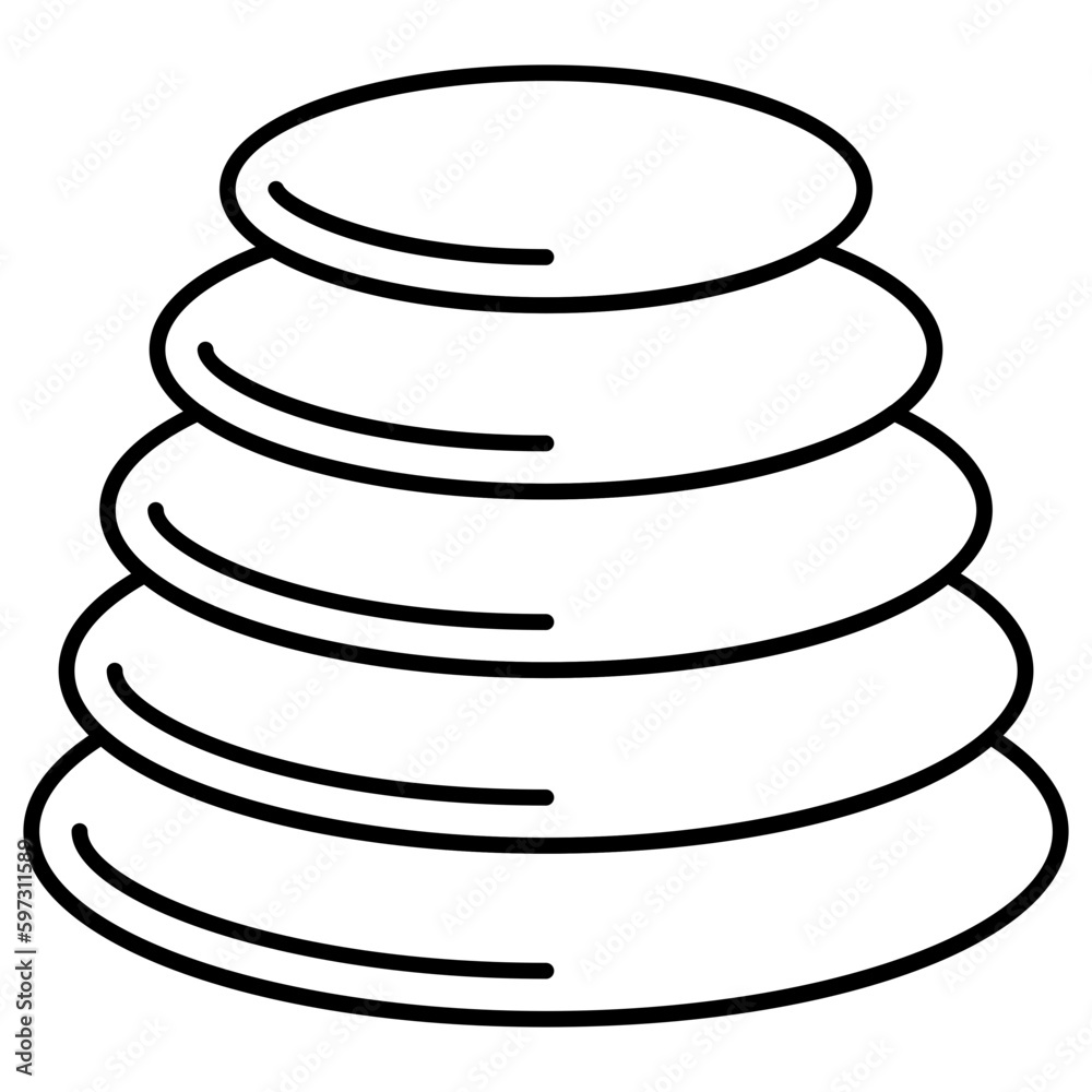 A readily available icon of spa stones, flat design vector A readily available icon of spa stones, flat design vector