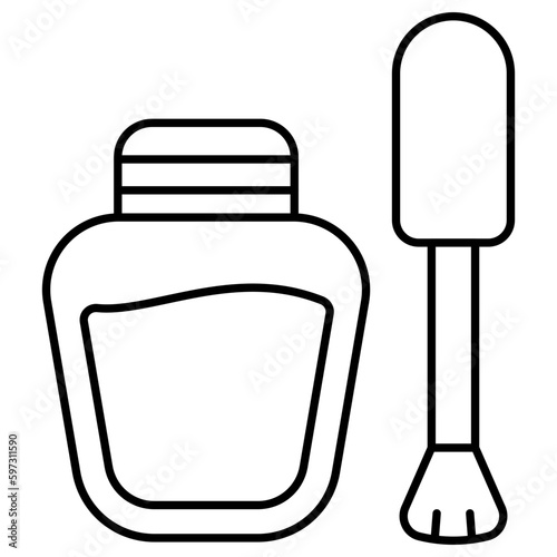 Nail polish icon isolated on white background 