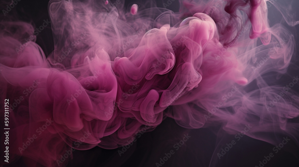 Swirling pink,magenta,purple fog on hazy dark background Generative AI Swirling pink,magenta,purple fog on hazy dark background Generative AI