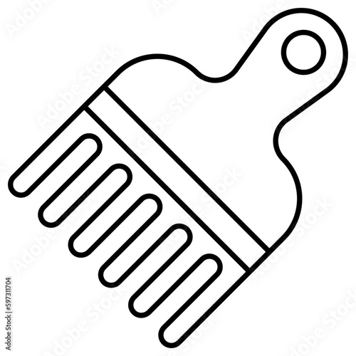 Premium download icon of detangling comb