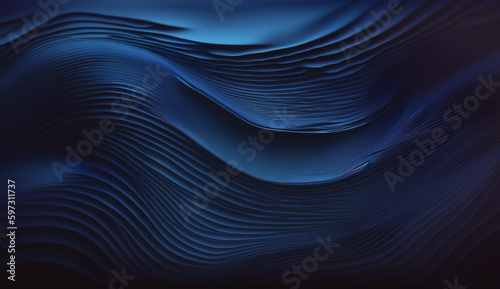 Sleek and Modern Dark Blue Abstract Background with Layers Generative AI