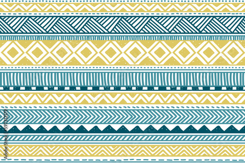 Ethnic vector seamless pattern. Tribal geometric background, boho motif, maya, aztec ornament illustration. rug textile print texture