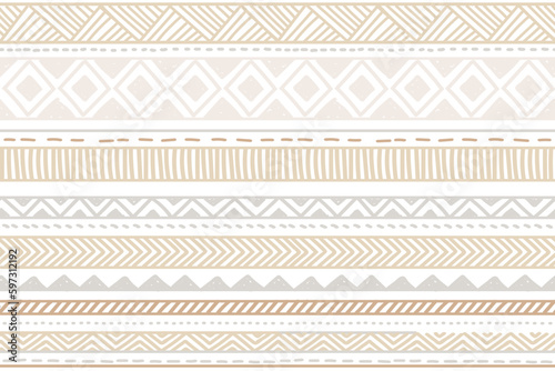 Ethnic vector seamless pattern. Tribal geometric background, boho motif, maya, aztec ornament illustration. rug textile print texture