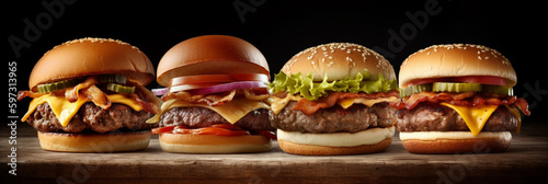 burger on a black background © dehrig