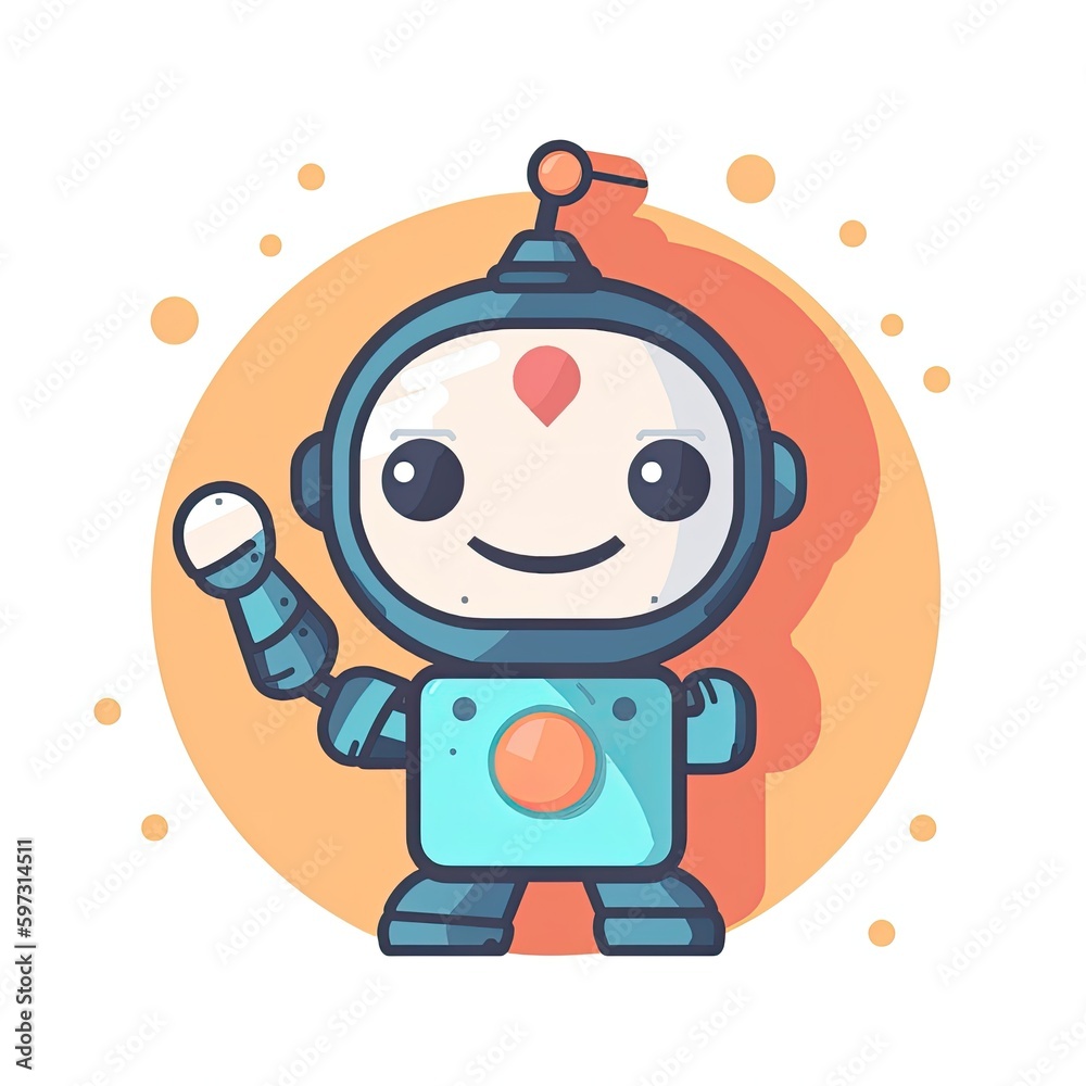 flat simple process improvement chatbot app icon flat simple process improvement chatbot app icon