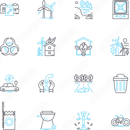 Tidy house linear icons set. Cleanliness , Organization , Declutter , Minimalism , Neatness , Hygiene , Home line vector and concept signs. Orderliness ,Spick-and-span ,Methodical outline