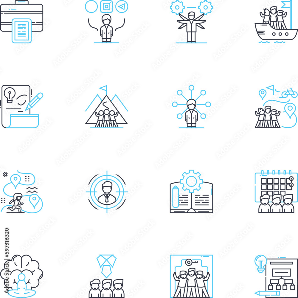 Task completion linear icons set. Finish, Accomplish, Success, Fulfillment, Goal, Achievement, Completion line vector and concept signs. Execution,Result,Conclude outline illustrations Task completion linear icons set. Finish, Accomplish, Success, Fulfillment, Goal, Achievement, Completion line vector and concept signs. Execution,Result,Conclude outline illustrations