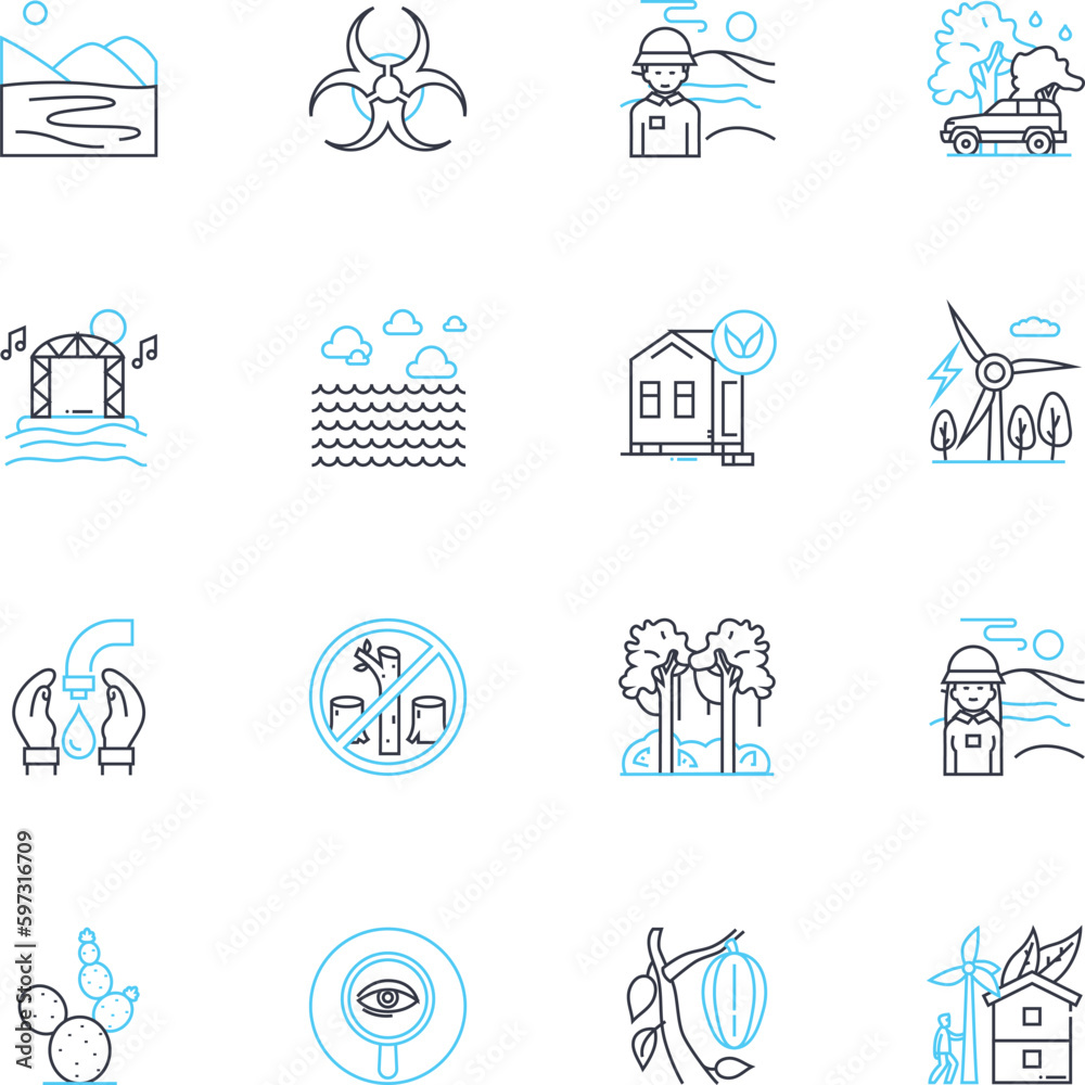 Renewable linear icons set. Solar, Wind, Hydro, Geothermal, Biomass, Tidal, Ocean line vector and concept signs. Renewable,Sustainable,Green outline illustrations Renewable linear icons set. Solar, Wind, Hydro, Geothermal, Biomass, Tidal, Ocean line vector and concept signs. Renewable,Sustainable,Green outline illustrations