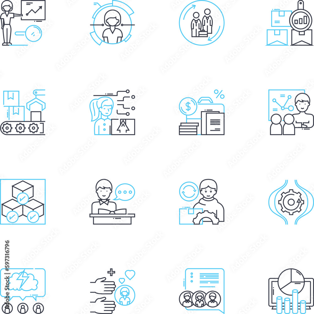 Oversight linear icons set. Supervision, Monitoring, Control, Surveillance, Governance, Review, Inspection line vector and concept signs. Regulation,Management,Auditing outline illustrations Oversight linear icons set. Supervision, Monitoring, Control, Surveillance, Governance, Review, Inspection line vector and concept signs. Regulation,Management,Auditing outline illustrations