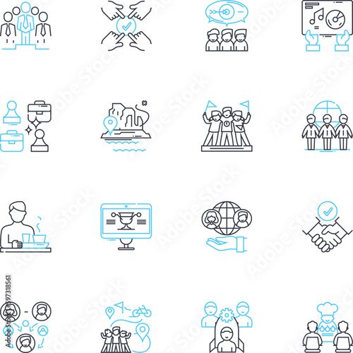 Innovation and creativity linear icons set. Ingenuity, Imagination, Novelty, Breakthrough, Vision, Inspiration, Inventiveness line vector and concept signs. Originality,Ingeniousness,Inventivity