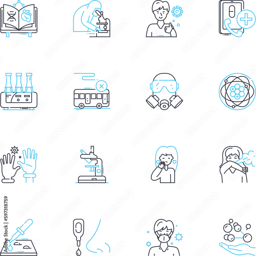 Germs linear icons set. Bacteria, Viruses, Pathogens, Contamination, Microbes, Infection, Hygiene line vector and concept signs. Outbreaks,Transmitted,Sanitation outline illustrations Germs linear icons set. Bacteria, Viruses, Pathogens, Contamination, Microbes, Infection, Hygiene line vector and concept signs. Outbreaks,Transmitted,Sanitation outline illustrations