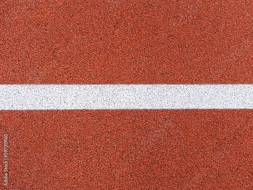 white stripe on red treadmill closeup © MAKAR-OV