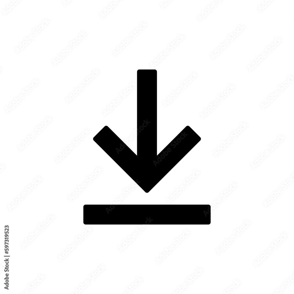 Download icon vector. Downloading vector icon